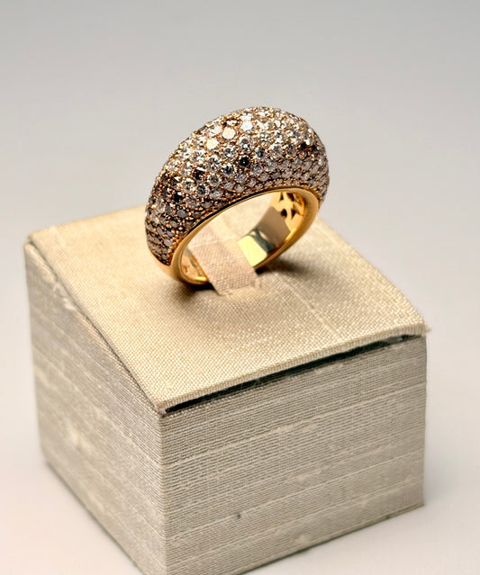 Anello Pavè diamanti brown