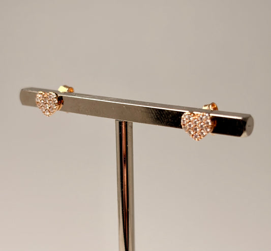 Orecchini Cuore Oro Rosa