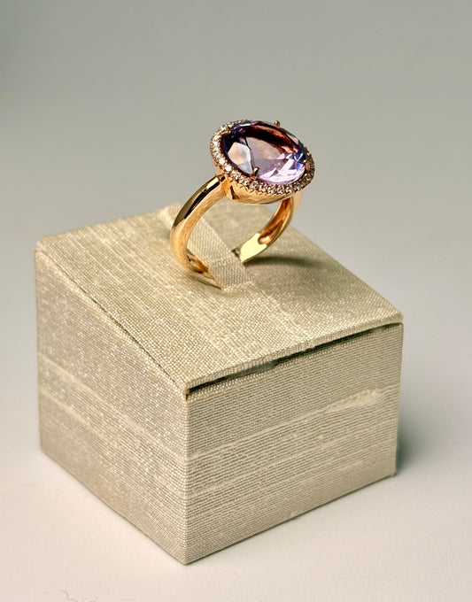 Anello Round oro rosa