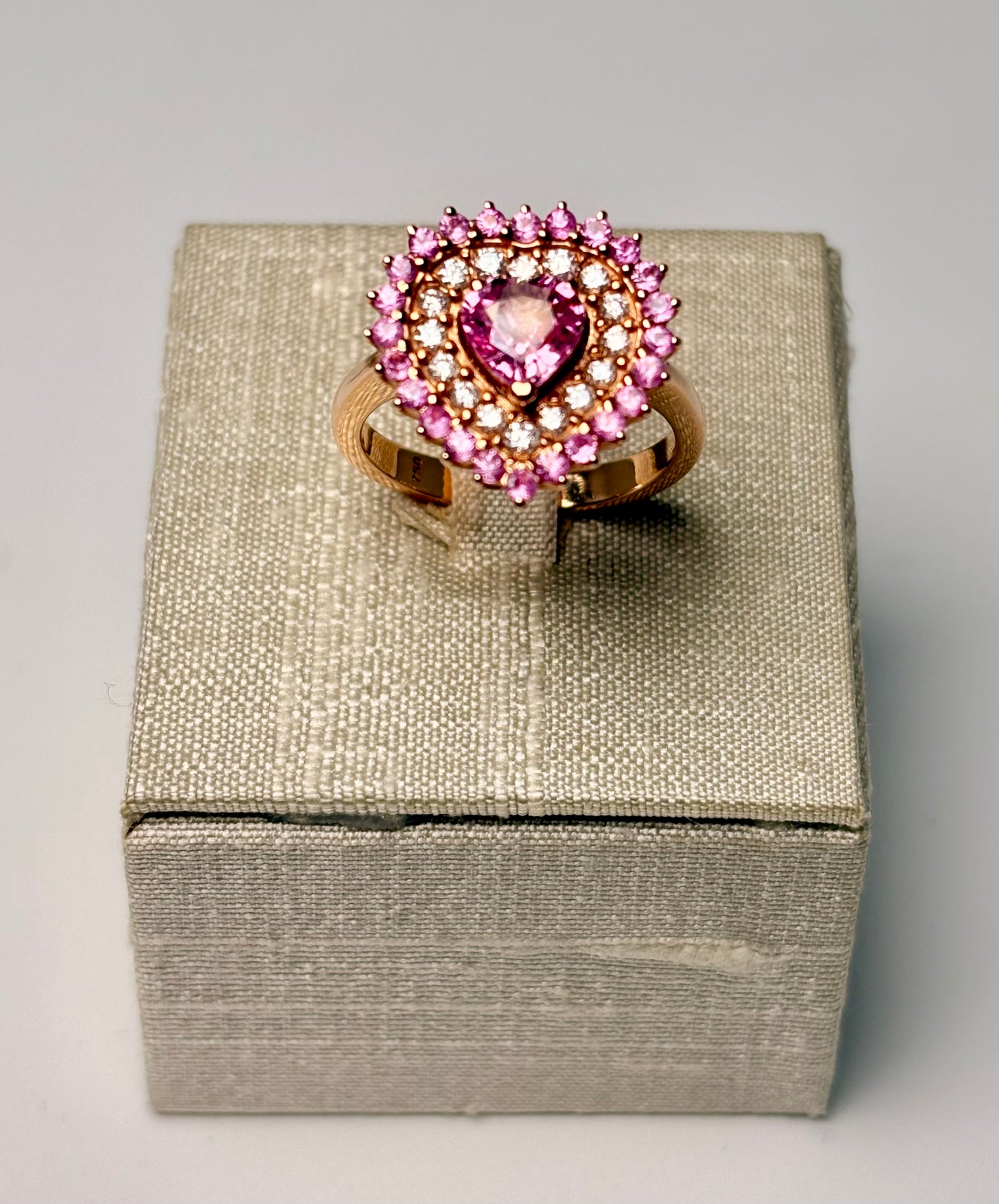 Anello Cuore Zaffiro