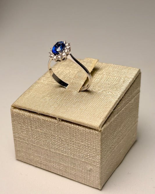 Anello Zaffiro blu