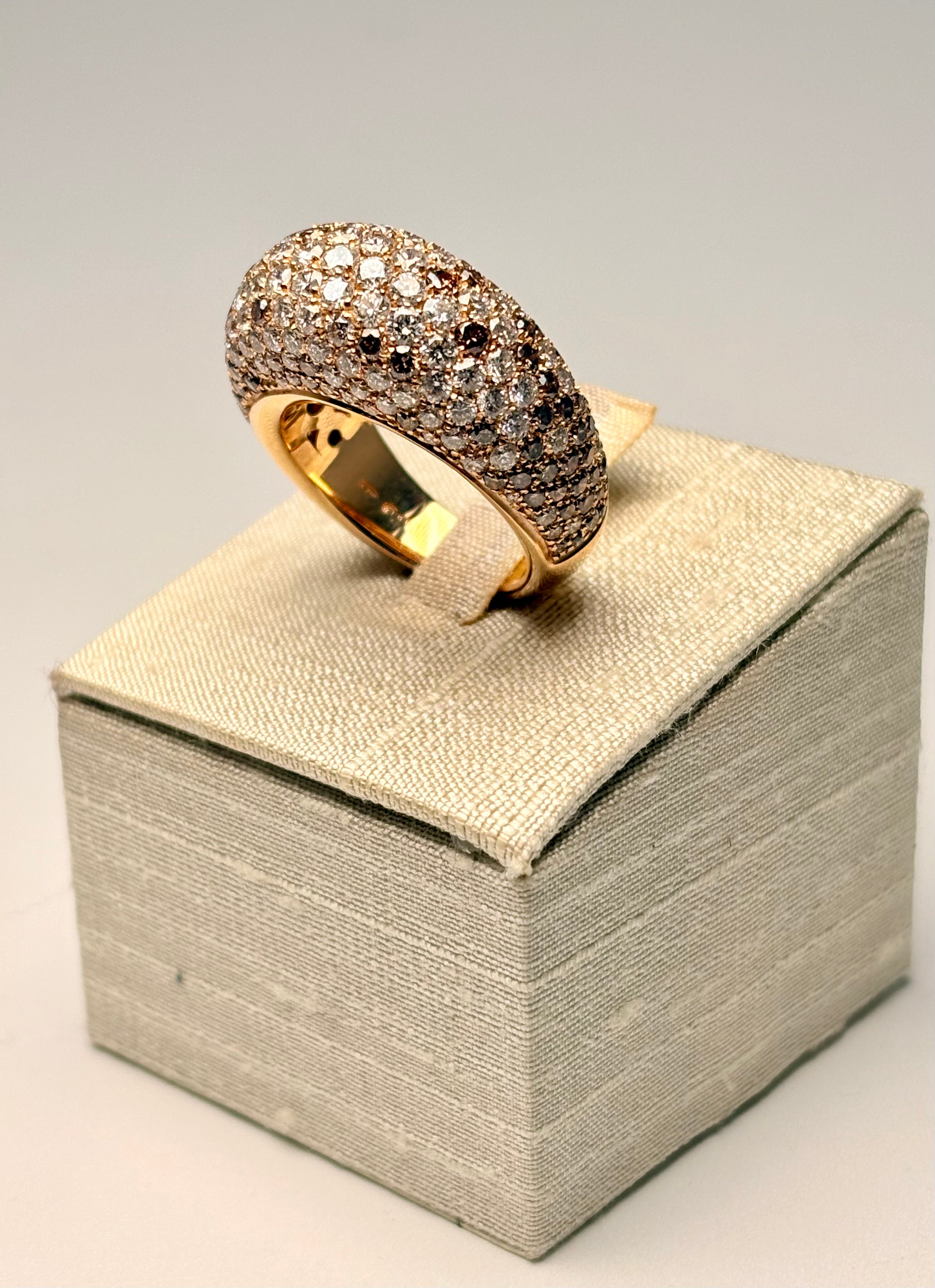 Anello Pavè diamanti brown