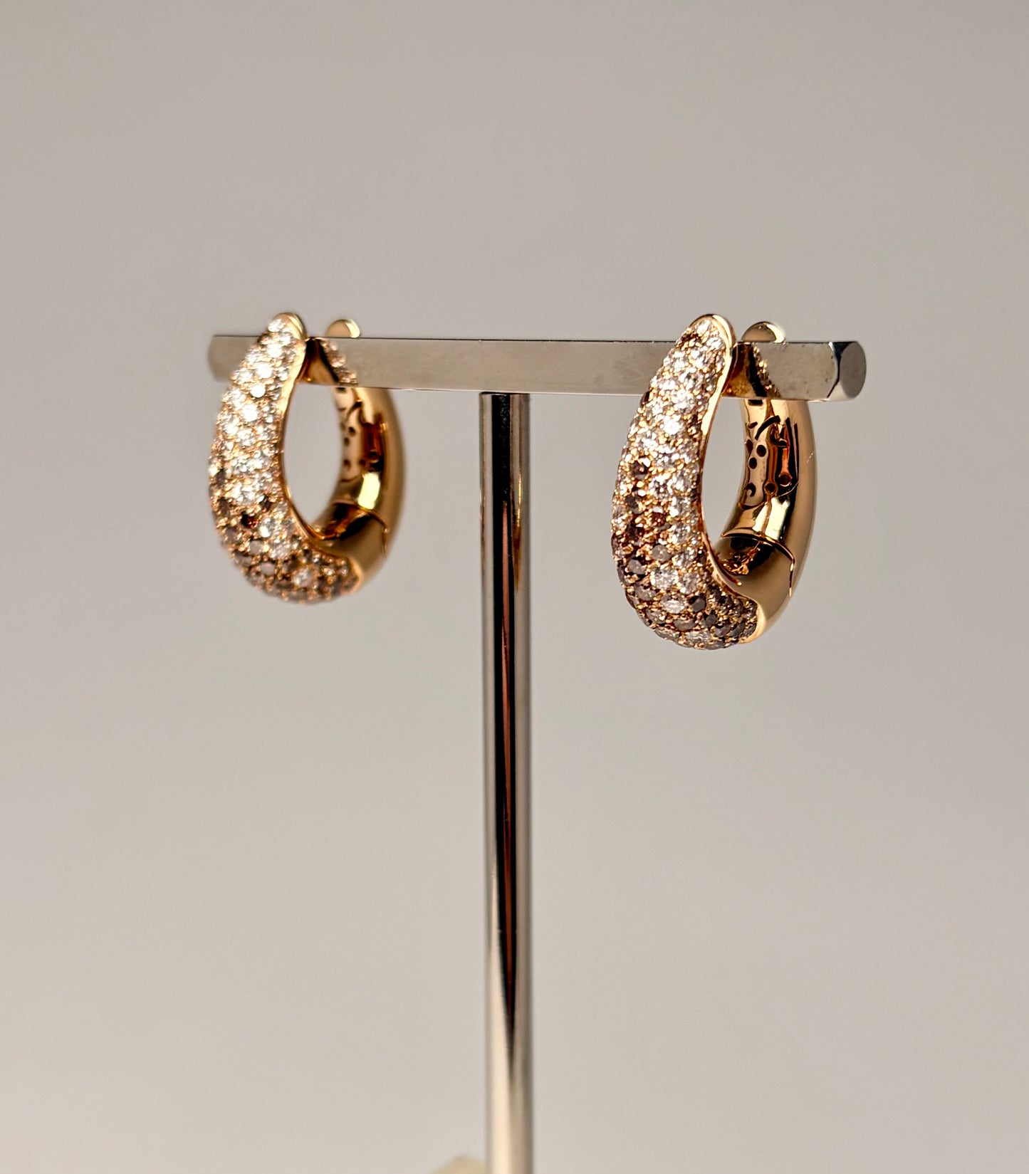 Orecchini Pavè diamanti brown
