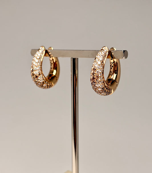 Orecchini Pavè diamanti brown