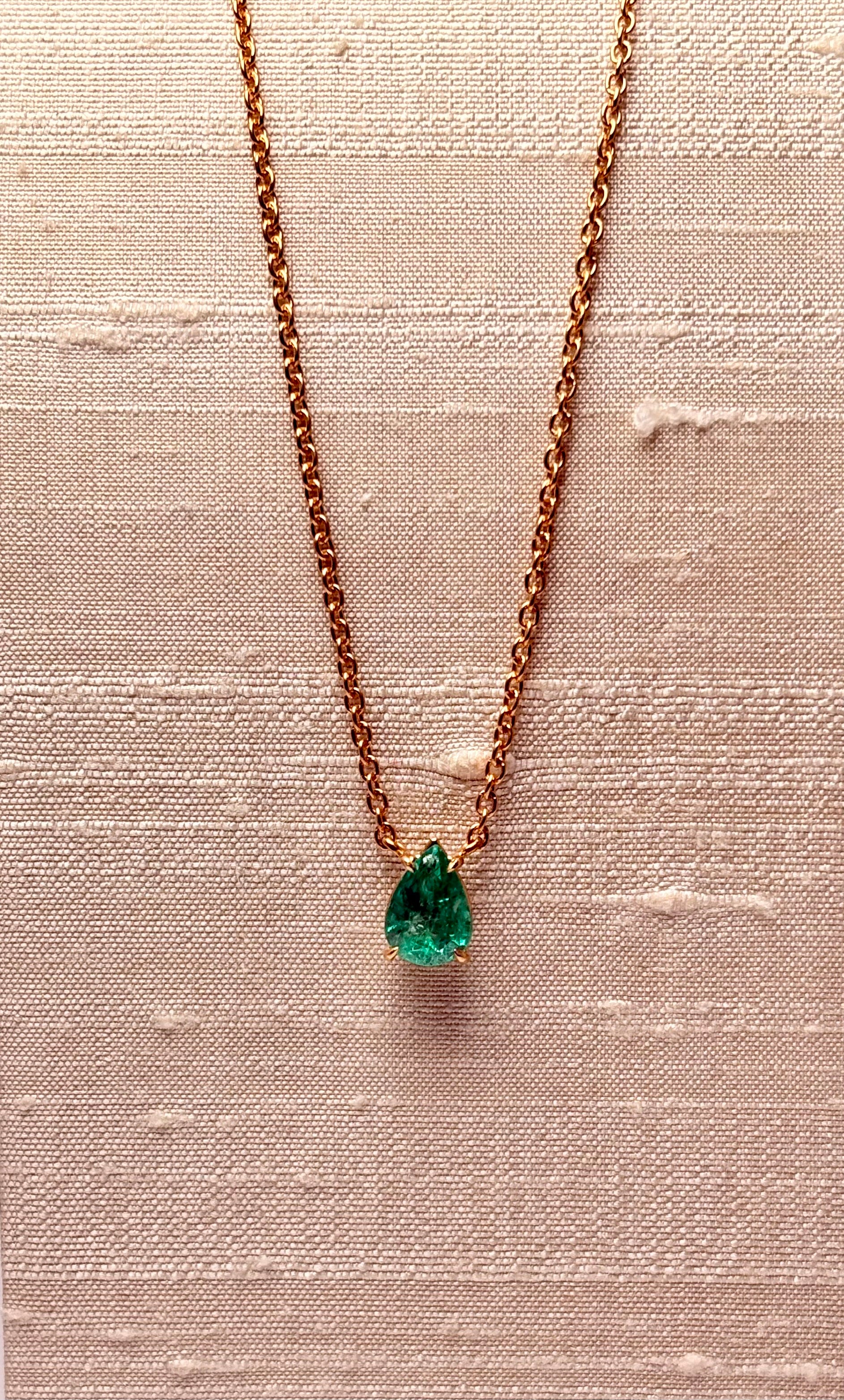 Collana Goccia Smeraldo