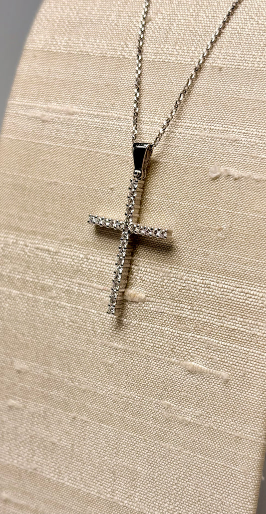Collana Croce diamanti ct. 0,32
