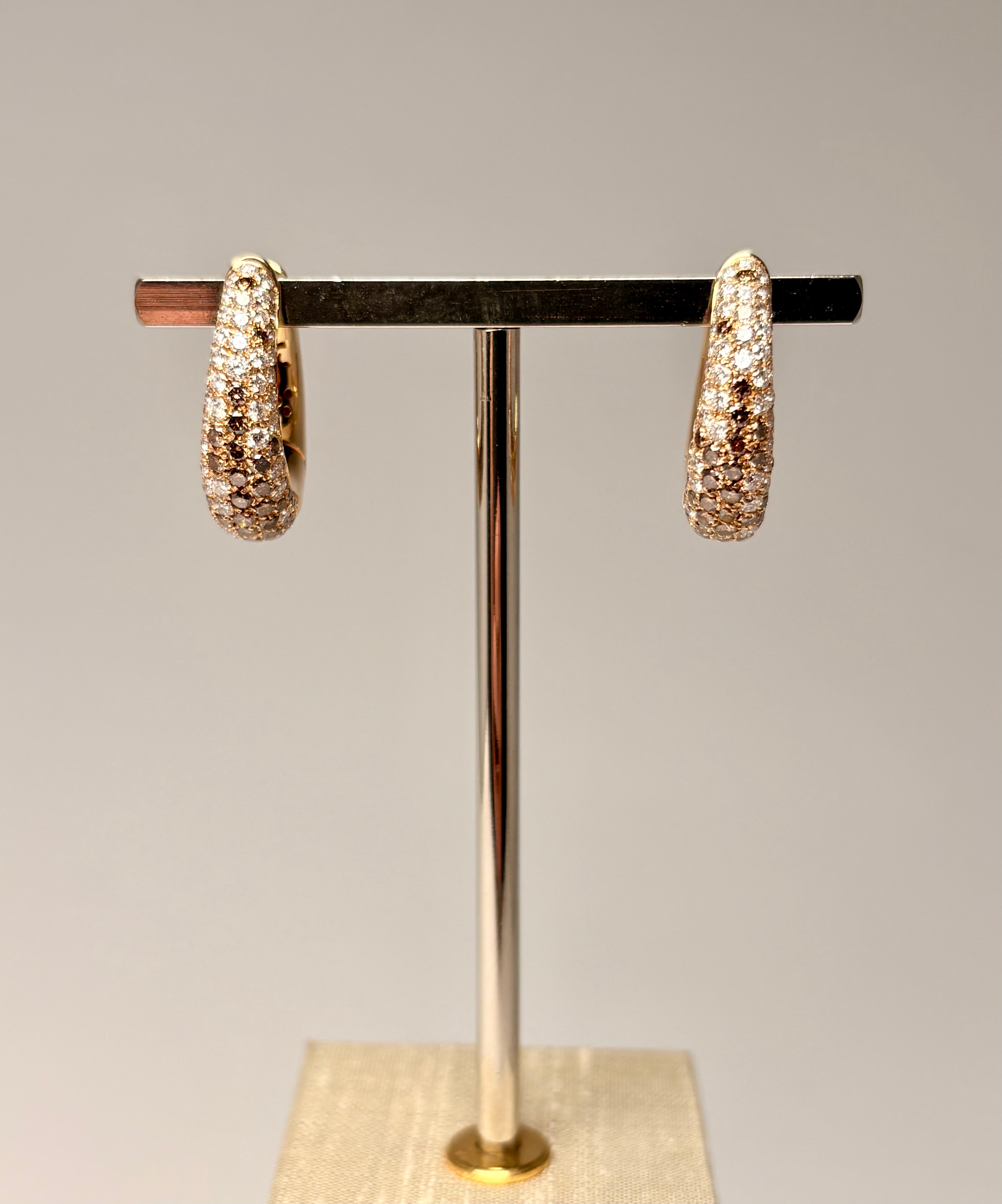Orecchini Pavè diamanti brown