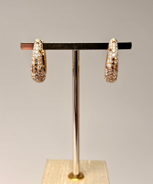 Orecchini Pavè diamanti brown