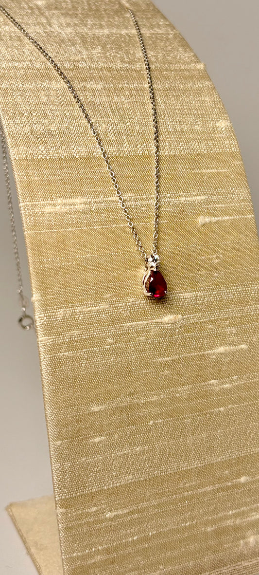 Collana Goccia rubino