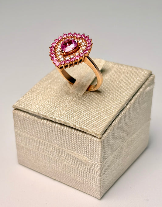 Anello Cuore Zaffiro