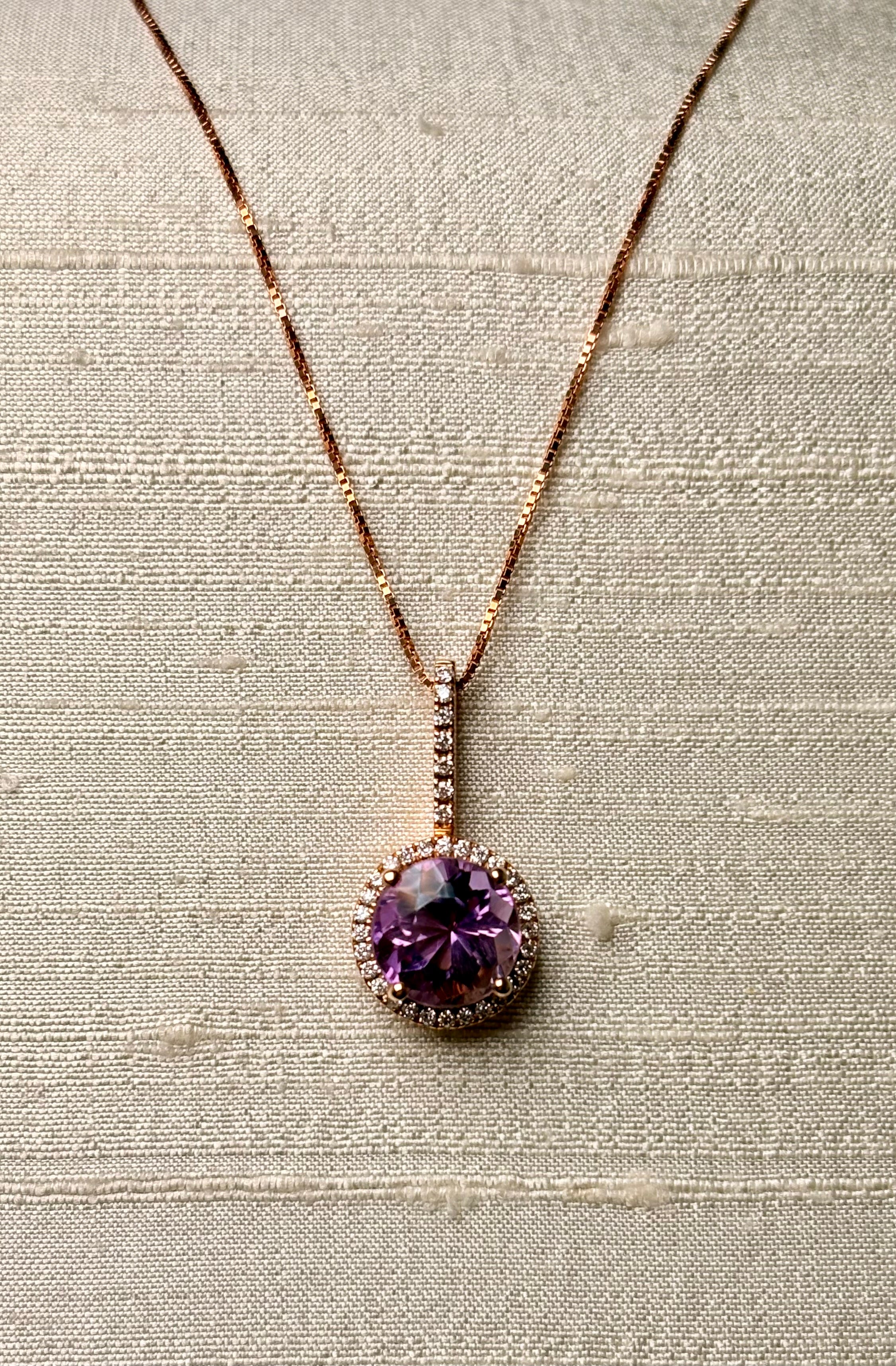 Collana Round oro rosa