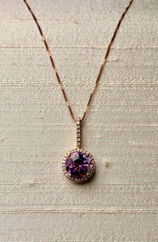 Collana Round oro rosa