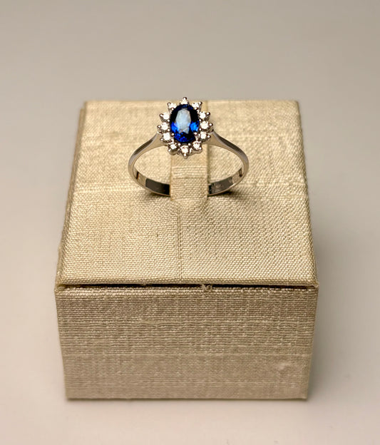 Anello Zaffiro blu