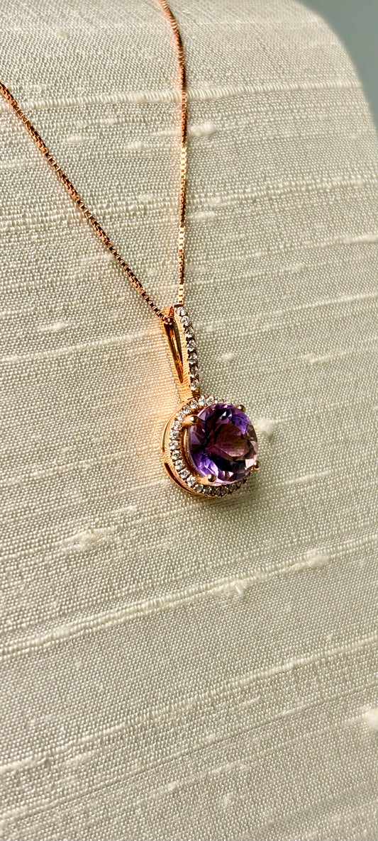 Collana Round oro rosa