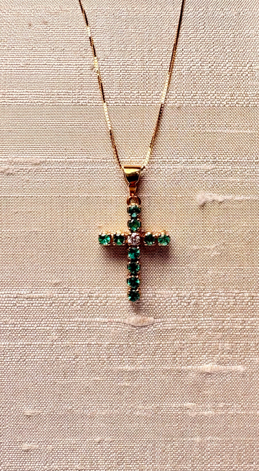 Collana Croce Smeraldi
