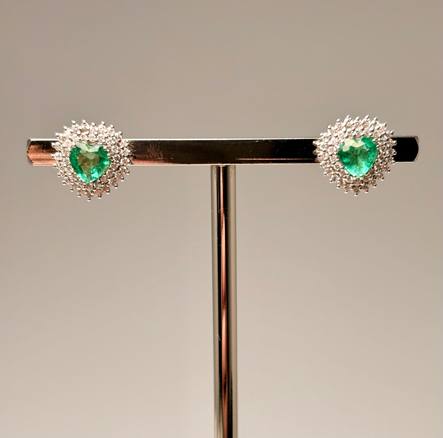 Orecchini Cuore Pavè