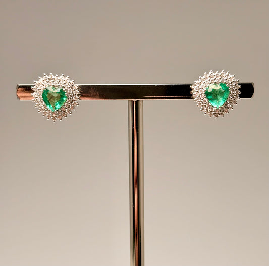 Orecchini Cuore Pavè