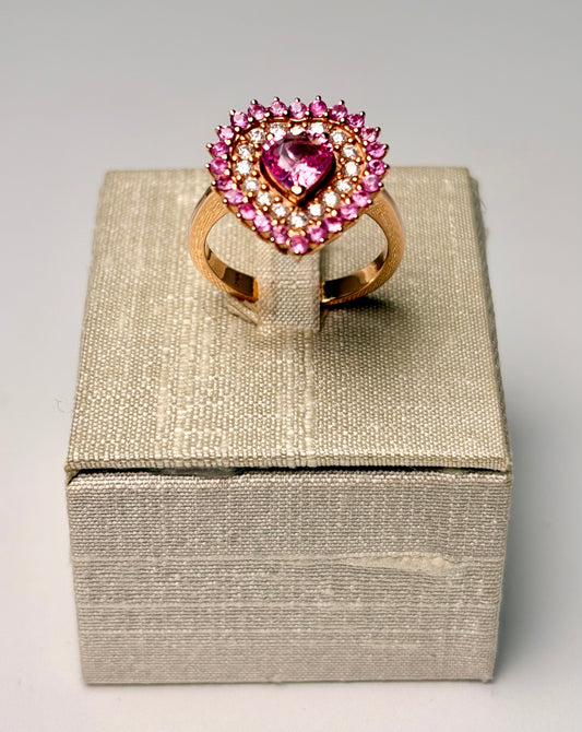 Anello Cuore Zaffiro