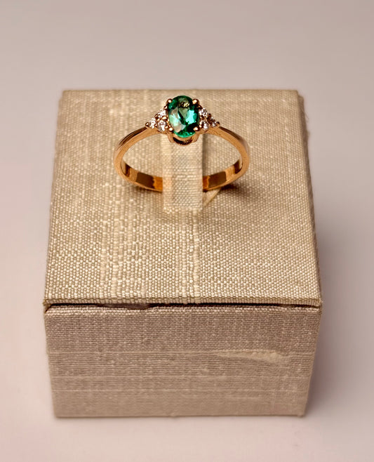 Anello Smeraldo Ovale