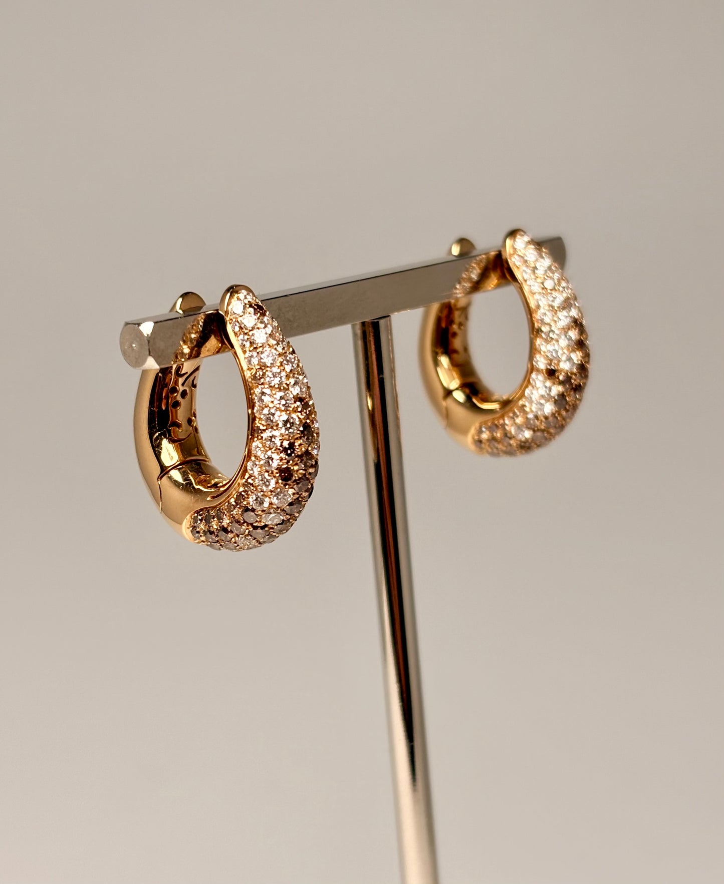Orecchini Pavè diamanti brown