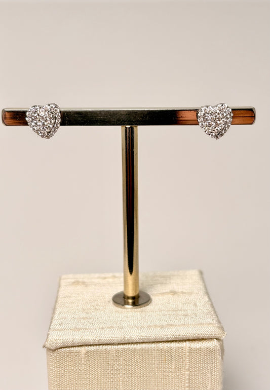 Orecchini cuore pavè