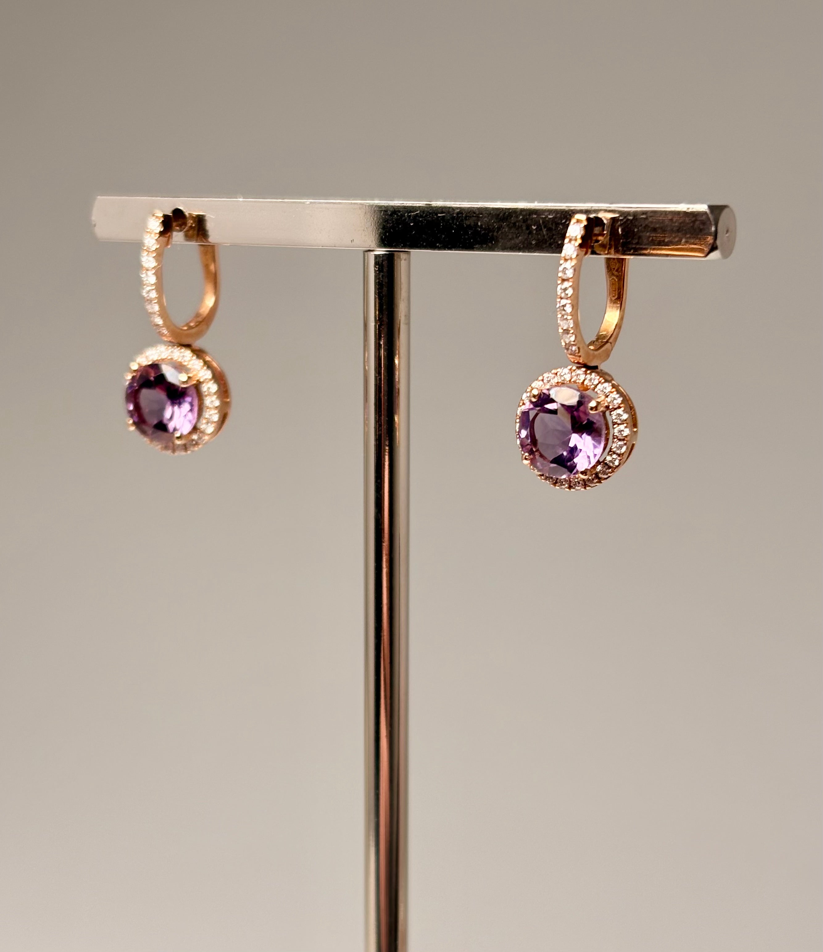 Orecchini Round oro rosa