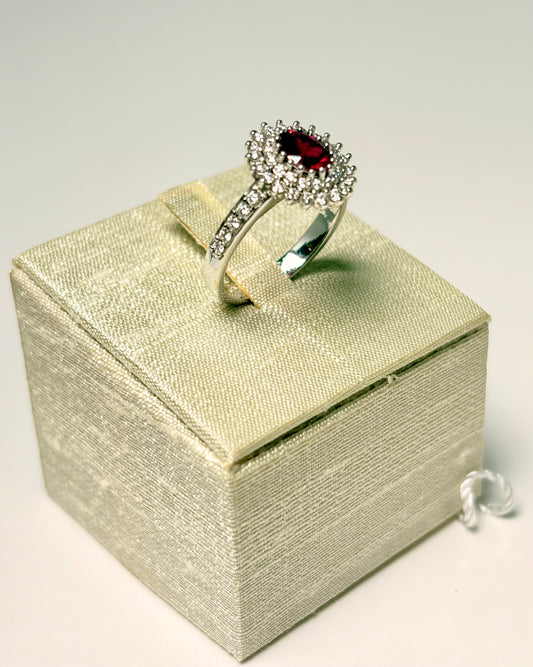 Anello Rubino e Diamanti